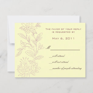 Faire-part de date de mariage Naturel/Rose
