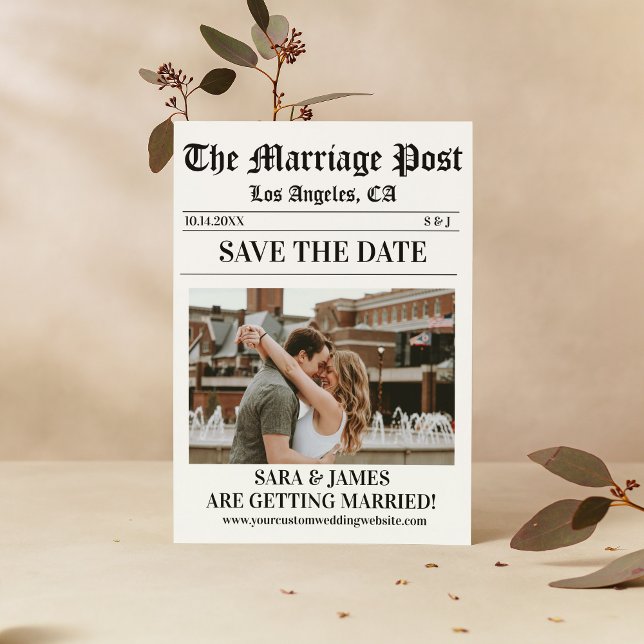 Faire-Part de Date de Mariage Personnalisé avec Ph (Créateur téléchargé)