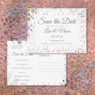 Faire-part de date de Romantique sous la pluie de