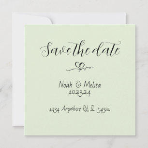 Faire-part de date de sauvegarde de calligraphie é