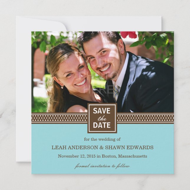 Faire-part de date de sauvegarde de couple moderne (Devant)