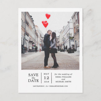 Faire-part de date de sauvegarde de photo simple e