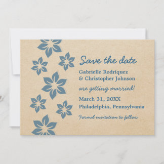 Faire-part de date de sauvegarde floral tropical,