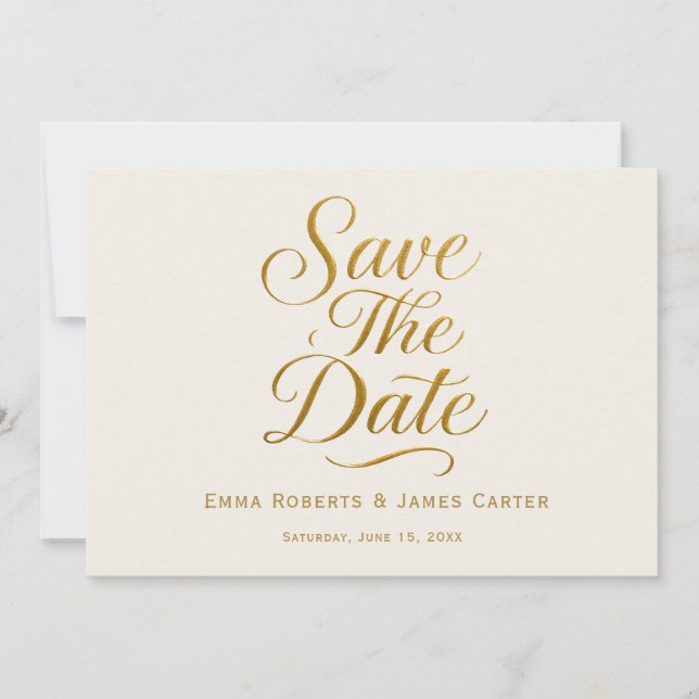 Faire-part de date limite d'Ivoire de calligraphie (Devant)