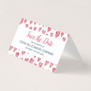 Faire-part de date rose cœur
