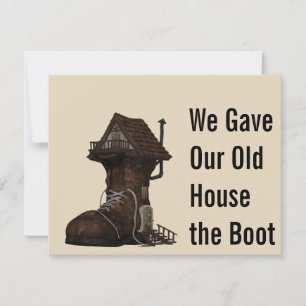 Faire-part de déménagement amusant de la maison de
