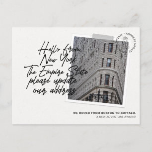 Faire-part de déménagement de destination de l'Éta