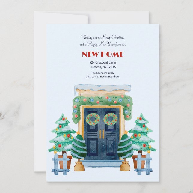 Faire-part de déménagement de la porte de Noël (Devant)