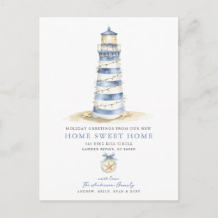 Faire-part de déménagement de Noël côtier