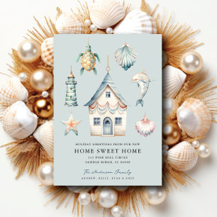 Faire-part de déménagement de Noël tropical