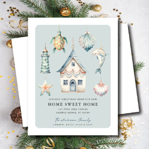 Faire-part de déménagement de Noël tropical