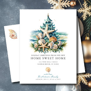 Faire-part de déménagement de Noël tropical