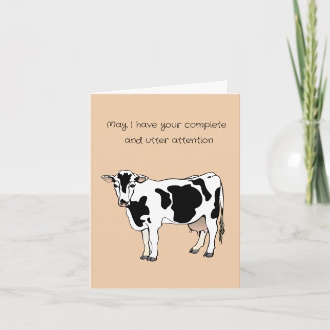 Faire-part de déménagement Funny Cow Card (Devant)