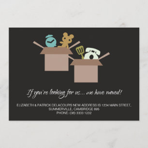 Faire-part de déplacement - Boîtes de carton