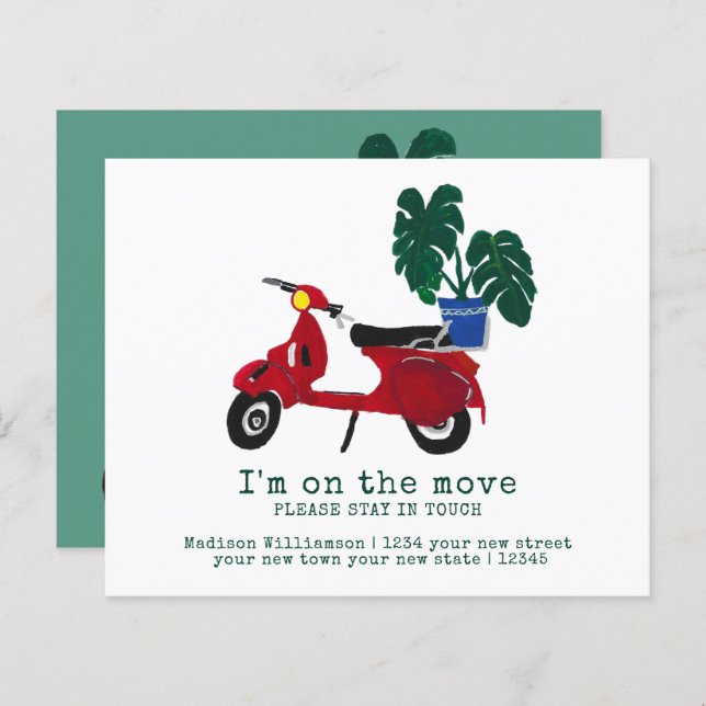 Faire-part de déplacement budgétaire | Nouvelle ad (Devant / Derrière)