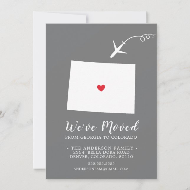 Faire-part de déplacement | COLORADO (Devant)
