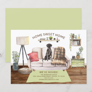 Faire-part de déplacement de chien du laboratoire 