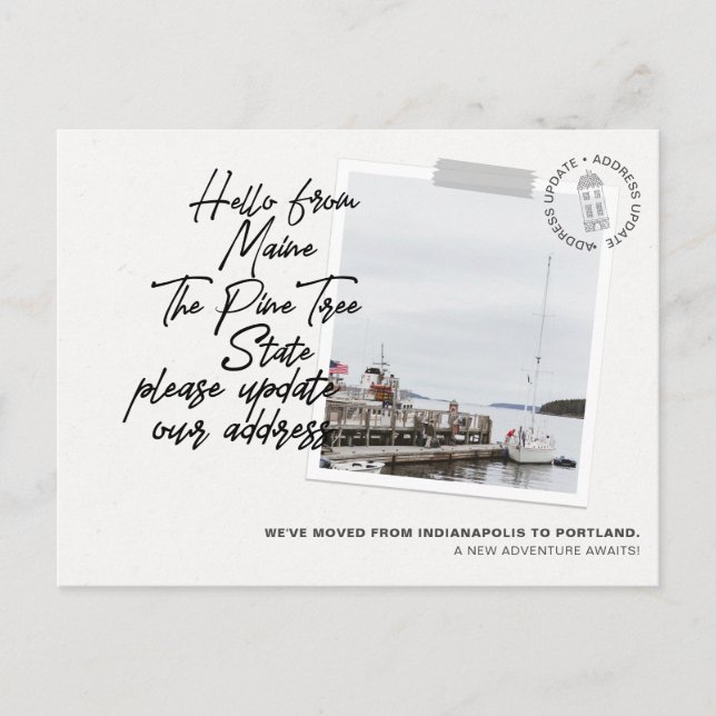 Faire-part de déplacement de destination de l'état (Devant)