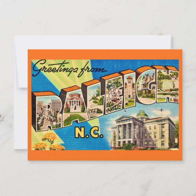 Faire-part de déplacement de la carte NC Raleigh (Devant)