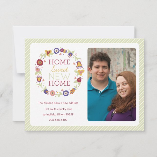 Faire-part de déplacement de la couronne de fleurs (Devant)