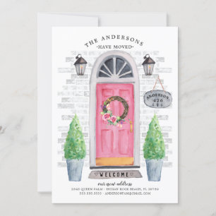 Faire-part de déplacement de la porte avant rose