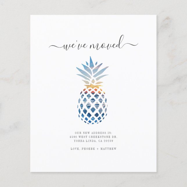 Faire-part de déplacement de l'ananas dévié du bud (Devant)