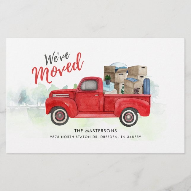 Faire-part de déplacement de nouvelle adresse (Devant)