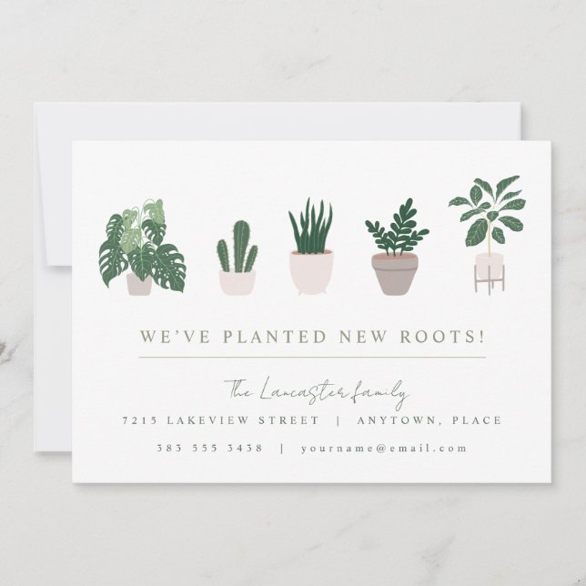 Faire-part de déplacement de nouvelles racines pla (Devant)