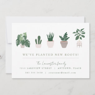 Faire-part de déplacement de nouvelles racines pla