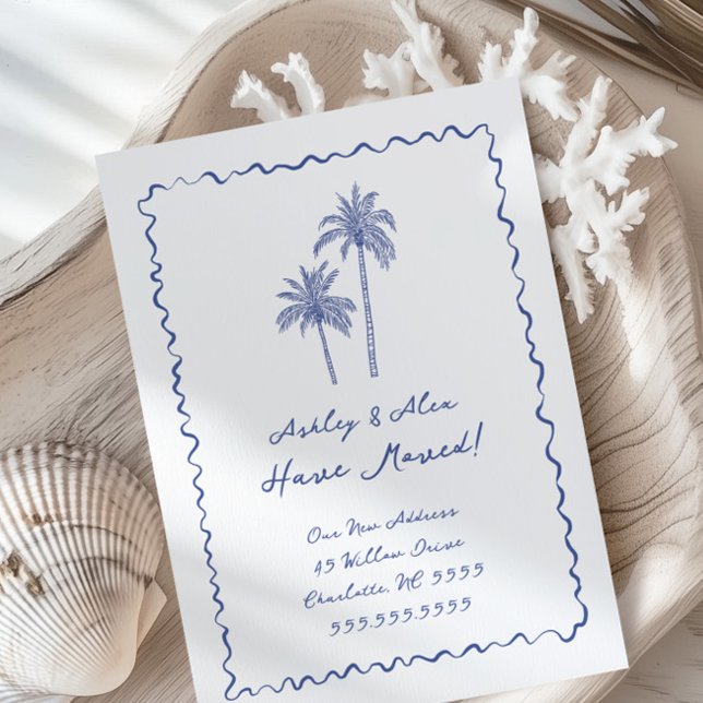 Faire-part de déplacement de palmier à main (Créateur téléchargé)