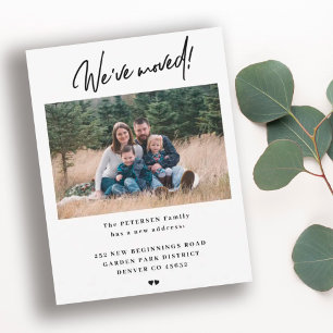 Faire-part de déplacement de photo de famille de s