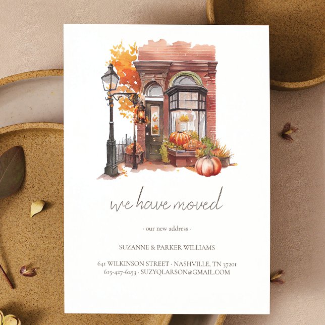 Faire-part de déplacement de porte avant d'automne (Créateur téléchargé)