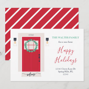 Faire-part de déplacement de porte avant rouge