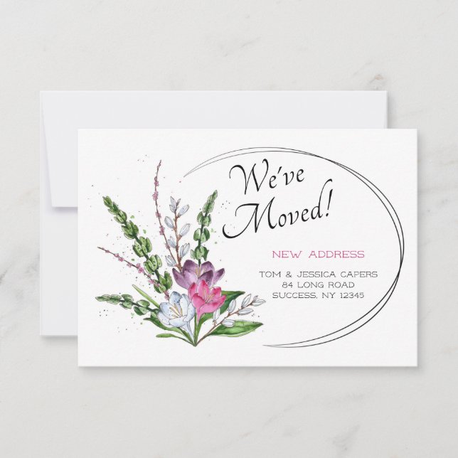 Faire-part de déplacement de printemps (Devant)