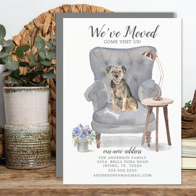 Faire-part de déplacement de Terrier frontalier (Créateur téléchargé)