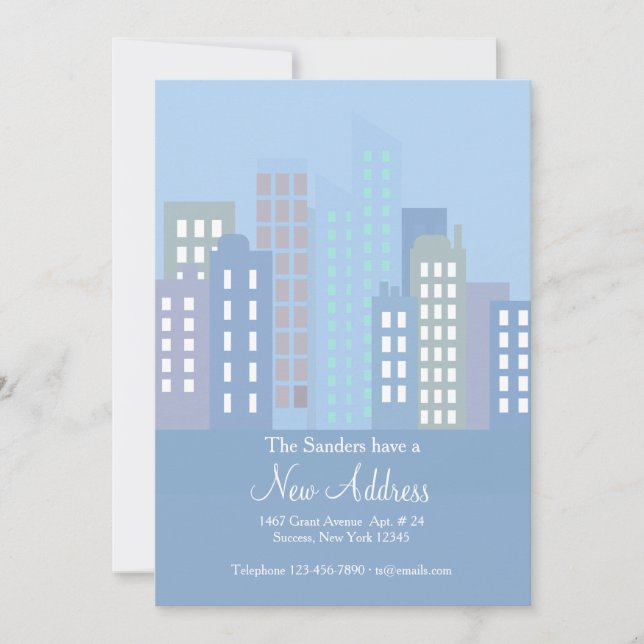 Faire-part de déplacement de vue ville (Devant)