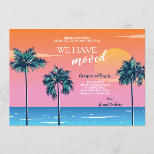 Faire-part de déplacement des rives de palmiers