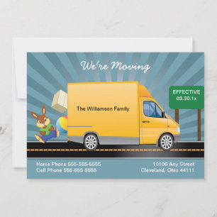 Faire-part de déplacement du camion