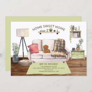 Faire-part de déplacement du chien de caniche