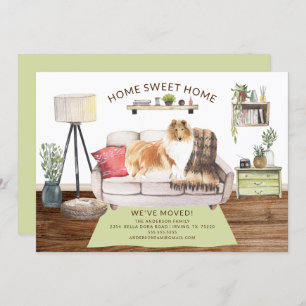 Faire-part de déplacement du chien de Collie