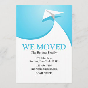 Faire-part de déplacement du plan papier