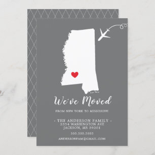 Faire-part de déplacement   Etat MISSISSIPPI