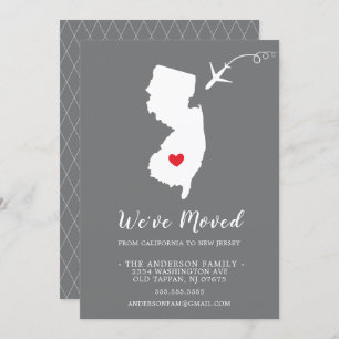 Faire-part de déplacement   Etat NOUVEAU JERSEY