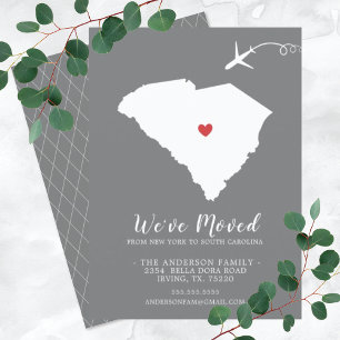 Faire-part de déplacement   État SUD CAROLINA
