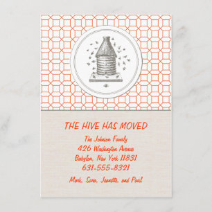 Faire-part de déplacement   Hiver   Orange