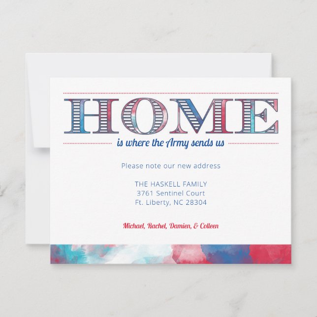 Faire-part de déplacement militaire (Devant)