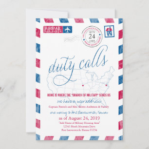 Faire-part de déplacement militaire de Fort Leaven