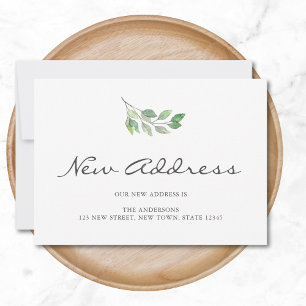 Faire-part de déplacement minimaliste d'une nouvel