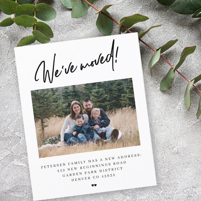 Faire-part de déplacement photo simple budget (Créateur téléchargé)