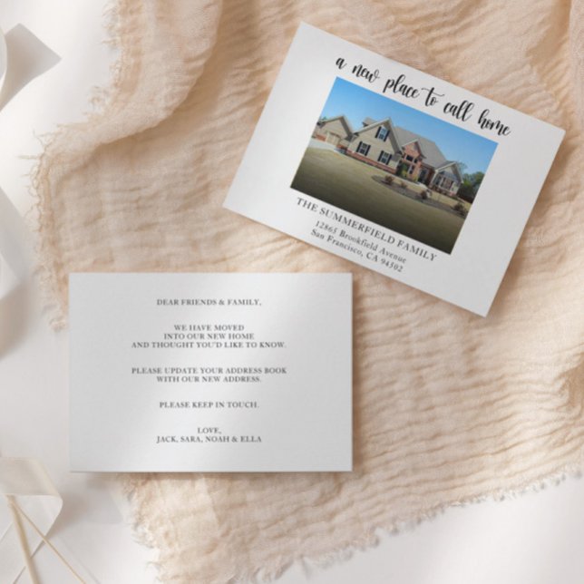 Faire-part de déplacement photo simple moderne (Créateur téléchargé)